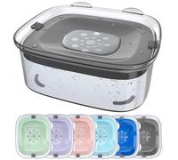 AONKEY 3L Dog Water Bowl No Spill, 101oz Large Spill Proof Dog Bowl Reduce Refill, Anti Splash No Mess Dispenser Dripless Slow Drinking Water Bowl for Sloppy Messy Drinkers (Gray)