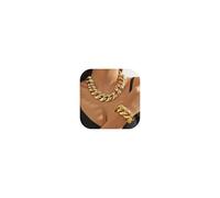 Aonklot Chunky Gold Necklace Bracelet Set for Women Thick Chain Statement Jewelry Set Bold Gold Jewelry Accessories, Metal, No Gemstone