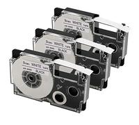 Aonomi Replace for Casio Label Maker Tape 9mm Xr-9we2s Xr9we2s 3/8" Black On White Label It Tape Cartridge Compatible with Casio EZ Label Printers Kl-60 Kl-780 Kl750b Kl-100 Kl750 Kl7200, 3-Pack
