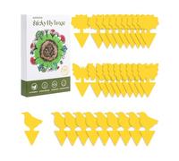 aonova Fruit Fly Traps, Pack 30 Yellow Double-sided Fungus Gnat Sticky Catcher for Plants Indoor and Outdoor Insects Fly Control - Non-Toxic, Waterproof