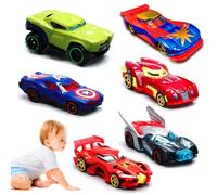 Aonuily 6PCS Hot Spider Car Heros Alloy Car Toys Gift for Fan Kids Ages 3 and Up