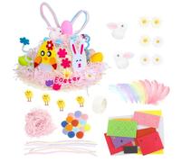 Aonuily Easter Bonnet Kit, Kids Easter Hats to Decorate Make Your Own Hat, Creative Funny Bonnet Making Kit for Easter Party