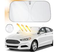 Aonveki Car Windshield Sun Shade, Windscreen Sun Shade, Foldable Car Sun Visor, Block UV Rays, Keep Vehicle Cooler, Easy to Use (53.6 x 25.7 in)