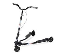 AOODIL Swing Scooter, 3 Wheels Foldable Wiggle Scooters, with 4 Level Adjustable Heights, 200mm Wheels and Anti-slip Pedal, Drift Scooter for Boys/Girls/Adults