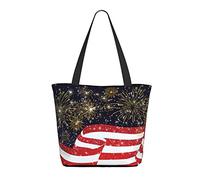 AOOEDM American Flag And Firework Ladies Shopping Bag 13x11x7in.The Perfect Valentine'S Day Gift.It Is The Best Valentine'S Day Gift For Mom, Daughter, Wife,Etc