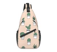 AOOEDM Anti Theft Sling Bag, for Potted Succulents, Shoulder Crossbody Backpack Waterproof Chest Bag Lightweight Casual Daypack for Travel Sports