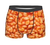 AOOEDM Baked Beans Background Men's Breathable Boxer Briefs Soft Stretch Underwear Trunks Pouch for Men Boys