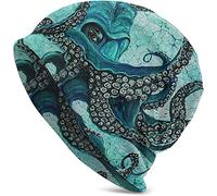 AOOEDM Cool Blue Octopus Slouchy Beanie Cap Knit Hat for Men Women
