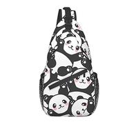AOOEDM Cute Baby Panda Sling Backpack, Travel Hiking Daypack Crossbody Shoulder Bag for Men Woman