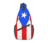 AOOEDM Cute Puerto Rico Flag Print Sling Backpack Crossbody Shoulder Bag Travel Hiking Daypack Chest Bags For Women And Men