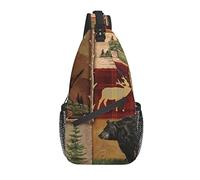 AOOEDM Daypack Sling Bag Tribal Native American African Ethnic Symbols Chest Shoulder Backpack Interesting Crossbody Shoulder Bag