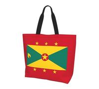 AOOEDM Grenada Flag Tote Bag Large Women Casual Shoulder Bag Handbag Reusable Multipurpose Grenadian Shopping Grocery Bag