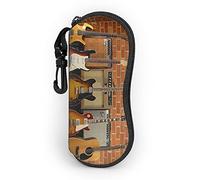 AOOEDM Guitar Collection Fashion Glasses Case Cover Soft Sunglasses Case Portable Travel Eyeglass Case Pouch with Belt Clip for Women Men
