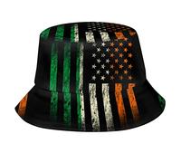 AOOEDM Irish Americans Flag Bucket Hats Travel Beach Sun Protection Fisherman Hat for Woman Man