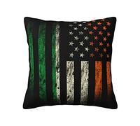 AOOEDM Irish Americans Flag Square Pillow Cover Double Sided Plush Pillowcase Decorative Cushion Covers 18 x18 Inch