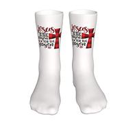AOOEDM Jesus Is The Reason For The Christmas Season Socks Winter Warm Crew Socks Moisture Wicking Athletic Socks For Men Women