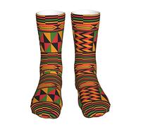 AOOEDM Juneteenth Celebrate Freedom African American Print Socks Men Crew Sock Tube Socking Compression Running Stockings For Travel Parade 16 Inches