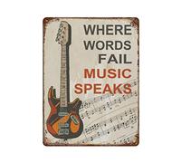 AOOEDM Music Room Metal Sign for Home Coffee Garage Wall Decor Vintage Poster Bar Signs for Home Bar Retro Metal Tin Sign