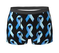 AOOEDM Prostate Cancer Awareness Day Underwear Men'S Breathable Boxer Briefs Soft Shorts Comfortable Printed Underwear