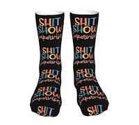 AOOEDM Shit Show Supervisor Women Men Sports Stockings Tube Socks High Casual Moisture Control Socks 16 Inches