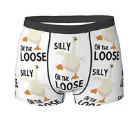 AOOEDM Silly Goose On The Loose Underwear Men'S Breathable Boxer Briefs Soft Shorts Comfortable Printed Underwear