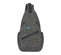 AOOEDM Sling Chest Crossbody Bag Anti-Theft Waterproof Shoulder Backpack Casual Rucksack for Sports Gym Yoga, for Mathematical Formula