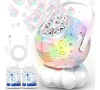 Aooess Bubble Blower with Light Bubble Machine Toys for Kids 3-8 Years Old