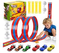 Aooess Car Tracks Toys Flexible Race Track Set for 3-8 Year Old Kids Boys