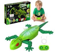 Aooess Toys for 3 4 5 6 7 8 9 10 Year Old Boys: Wall Climbing Remote Control Robot Lizard Gifts for Age 3+ Years Old Kids Birthday Presents Rechargeable RC Robot Toy with LED Light 360° Rotation