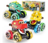 Aooess Toys for 3+ Year Old Boys: 3 PCS Dinosaur Press & Go Cars Monster Truck, Gifts for 1 2 3 Year Old Kids Birthday Presents Christmas Stocking Fillers, Racing Cars for 12-18 Months Baby