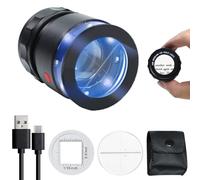 AOOFCMLLC 30X Loupe Magnifier, Jewelry Loupe Magnifier with LED Light and Scale, USB Rechargeable Adjustable Focal Length Magnifier 30X Magnifying Glass for Gems, Coins, Stamps