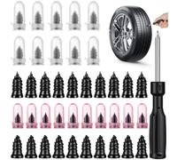 AOOHA 20 Pcs Tyre Repair Screw,Spiral Rubber Screw Tire Plugs,Self-Service Car Tyre Repair Kit,with Storage Tool Box,for Cars, Motorcycles, and Bicycles (10S + 10L)