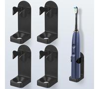AOOHA Electric Toothbrush Holder,4PCS Toothbrush Organizer for Bathroom | Self-Adhesive Universal Toothbrush Stand,Adjustable Wall Mounted with Drainage,No Drill,Fast Drying and Ventilation