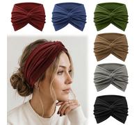 AOOHA Hair Bands for Women,6 Pcs Vintage Turban Elastic Head Bands