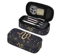 Aoojanu Mystic Tarot Magic Herbs Snake Large Pencil Case, Pencil Pouch With Zipper Compartments Stationery Pencil Bag For Kids Teens Students School Supplies