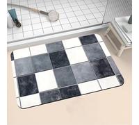 Aoojlo Bath Mat Non Slip Bathroom Mat Quick Drying Bathroom Carpet Rubber Bottom, Bathtub Shower Floor Rugs Washable, Soft Small Rug for Bath Decoration, Kitchen Bathmat Toilet Lattice 50x80cm 16-202