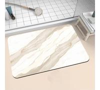 Aoojlo Bath Mat Non Slip Bathroom Mat Quick Drying Bathroom Carpet Rubber Bottom, Bathtub Shower Floor Rugs Washable, Soft Small Rug for Bath Decoration, Kitchen Bathmat Toilet Stone 60x90cm 16-1190