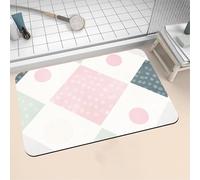 Aoojlo Large Bath Mat Non Slip Bathroom Mat Quick Drying Bathroom Carpet Rubber Bottom, Bathtub Shower Floor Rugs Washable, Soft Rug for Bath Decoration, Kitchen Bathmat Toilet Pink 70x140cm 16-28