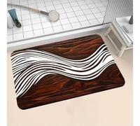 Aoojlo Large Bath Mat Non Slip Bathroom Mat Quick Drying Bathroom Carpet Rubber Bottom, Bathtub Shower Floor Rugs Washable, Soft Rug for Bath Decoration, Kitchen Bathmat Toilet Ochre 70x120cm 16-226