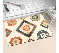 Aoojlo Large Bath Mat Non Slip Bathroom Mat Quick Drying Bathroom Carpet Rubber Bottom, Bathtub Shower Floor Rugs Washable, Soft Rug for Bath Decoration, Kitchen Bathmat Toilet Lines 70x120cm 16-240