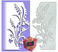 AOOL Flower Leaf Die Cuts, Flower Leaf Cutting Dies Cut Stencils for DIY Scrapbooking Album Decorative Wedding Invitation Paper Dies Card Making, Matte Platinum