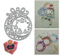 AOOL Snowflake Background Layering Dies for Card Making Christmas Ornament Cutting Cut Stencils DIY Scrapbooking Photo Album Decorative Embossing Paper Templated+Cute Brooch Pin