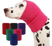AOOLMOL Dog Calming Hoodie and Ear Muffs - Soft Double-Layer Ear and Neck Cover for Anxiety Relief & Noise Protection, Elastic Pet Head Wrap for Grooming, Bath, Drying & Fireworks