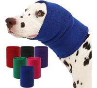 AOOLMOL Dog Calming Hoodie and Ear Muffs - Soft Double-Layer Ear and Neck Cover for Anxiety Relief & Noise Protection, Elastic Pet Head Wrap for Grooming, Bath, Drying & Fireworks
