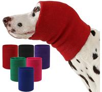 AOOLMOL Dog Calming Hoodie and Ear Muffs - Soft Double-Layer Ear and Neck Cover for Anxiety Relief & Noise Protection, Elastic Pet Head Wrap for Grooming, Bath, Drying & Fireworks