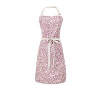 Aoomzoon Kitchen Aprons for Women with 2 Pockets,Double Sided Vintage Adjustable Apron for Gardening Cooking Arting Painting (Pink/Green)