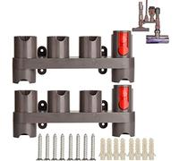 Aoonar Wall Mount Attachment Holder Compatible with Dyson Gen5 V15 V12 V11 V10 V8 V7 - 2 Pack 10-Port Accessory Organizer with Rotating & Fixed Slots for Vacuum Tools