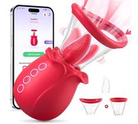 Aoonice Sucking Vibrator Sex Toys for Women, 3 Sucking 7 Tongue Licking APP Control Vibrator with 2 Suction Cups, Adult Toy for Nipple Clitoral Stimulator Clit Pussy Pump, Female Sex Toys Vibrater