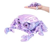 AOONTYEN 3D Printed Robotic Crab,Articulated 3D Printed Animal with Open The Cover,Home Office Decor Desk Toys for Kids Adults Autism,Fidgets Sensory Toys for Basket Sock Stuffers (Dream Blue)