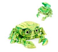 AOONTYEN 3D Printed Robotic Crab,Articulated 3D Printed Animal with Open The Cover,Home Office Decor Desk Toys for Kids Adults Autism,Fidgets Sensory Toys for Basket Sock Stuffers (Dream Green)
